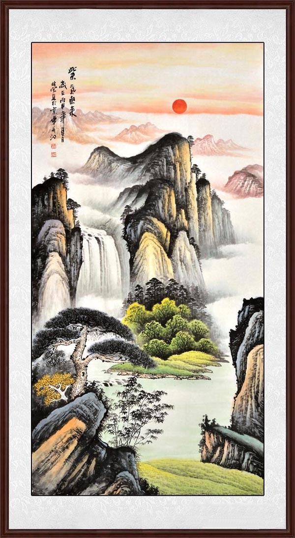 董事長辦公室設計時掛哪些裝飾畫，可以襯托出品味和修養(yǎng)《紫氣東來》