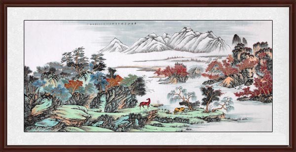 董事長辦公室設計時掛哪些裝飾畫，可以襯托出品味和修養(yǎng)《春去秋冬時來運轉》