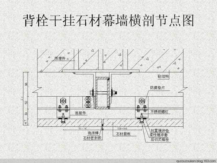 辦公樓裝修大廳干掛石材、濕貼石材做法